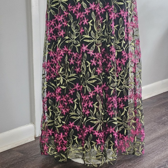 Lulus Divine Delight Floral Embroidered Maxi Dress In Black Multi Size Small - Picture 5 of 11